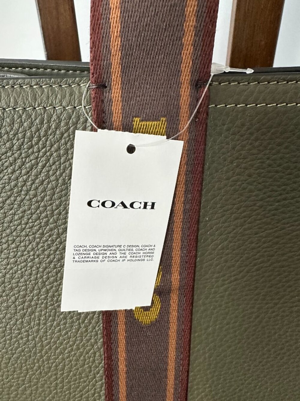 Coach Olive Green Large Smith Tote Bag Style #L2477-CU996 *NWT* - Picture 5 of 13
